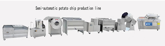 Полуавтоматическая линия по переработке картофельных чипсов 100 кг/ч 55 кВт