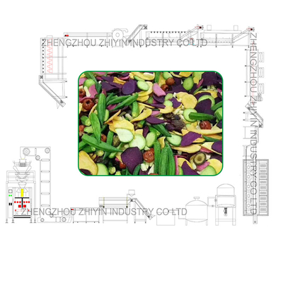 300-500 кг закуски Продовольствие Вакуумная низкотемпературная фритюрная машина для овощей Фрукты Лайки Обработка Вакуумная фритюрная линия для производства обезвоживания